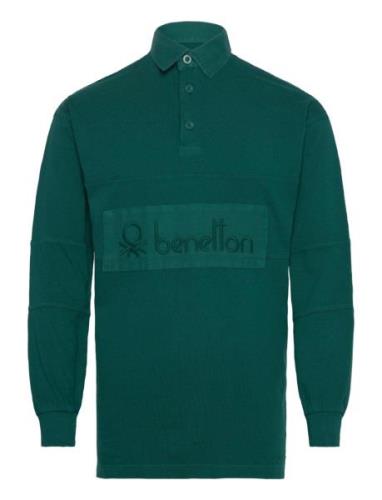 L/S Polo Shirt Green United Colors Of Benetton