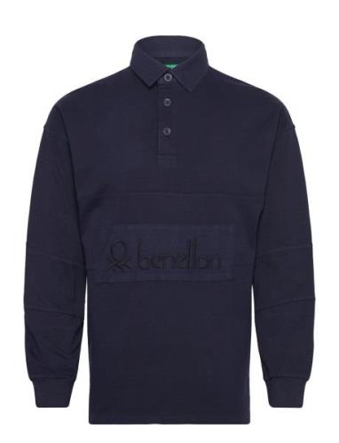 L/S Polo Shirt Navy United Colors Of Benetton