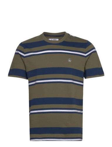 Jrsy Auto Stripe Tee Green Original Penguin