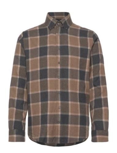 Bs Wilton Casual Modern Fit Shirt Brown Bruun & Stengade