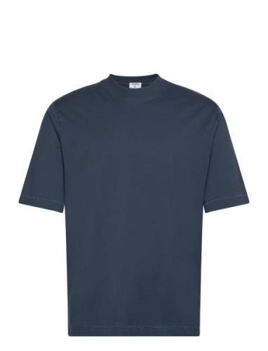 Mock Neck Cotton Tee Blue Filippa K