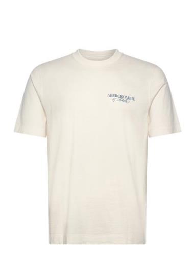 Anf Mens Graphics Cream Abercrombie & Fitch