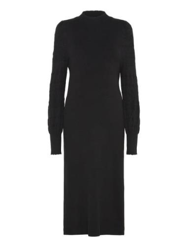 Vmmlim Ls Highneck Calf Dress Ga Black Vero Moda Maternity