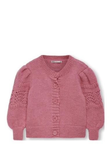 Kmgkaren Ls O-Neck Cardigan Knt Pink Kids Only