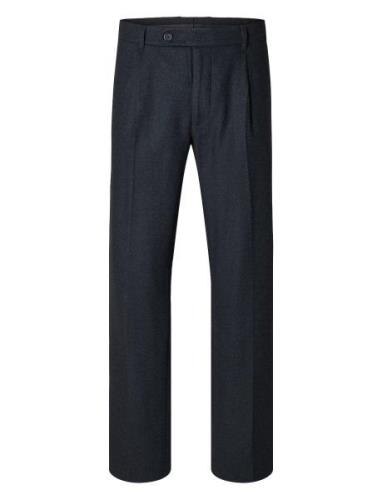 Slh196-Straight Alberto Wool Pant Navy Selected Homme