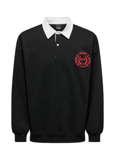 Onsdavid Rlx Rugby Polo 3105 Swt Black ONLY & SONS