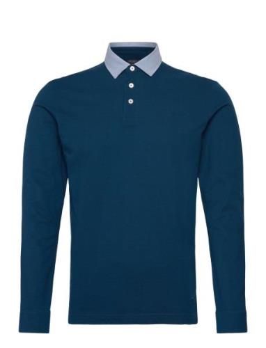 Woven Collar Ls Blue Hackett London