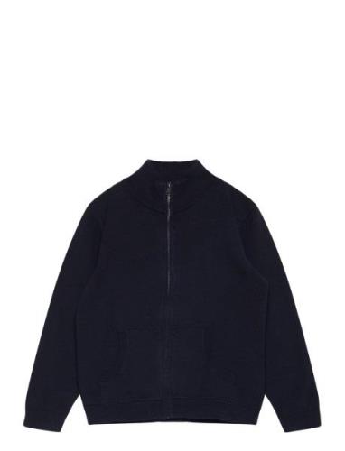 Zipped Cardigan Navy Mango