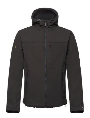 Hooded Soft Shell Trekker Jkt Black Superdry