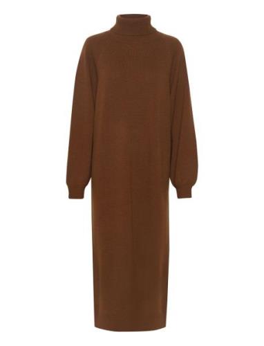 Manzigz Ls Dress Brown Gestuz