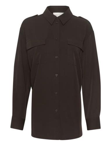 Malenagz Ls Shirt Brown Gestuz