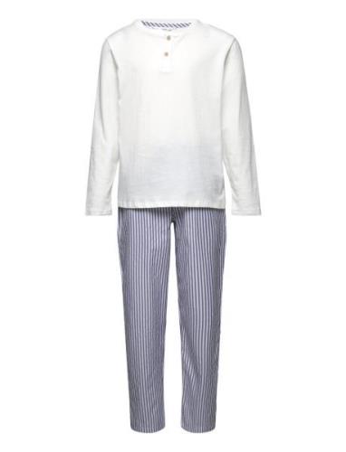 Striped Long Pyjamas Blue Mango