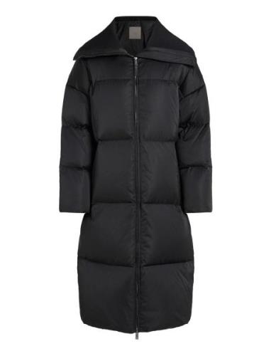 Mw Padded Satin Coat Black Calvin Klein