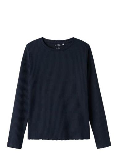 Nkfvemma Ls Slim Top Navy Name It