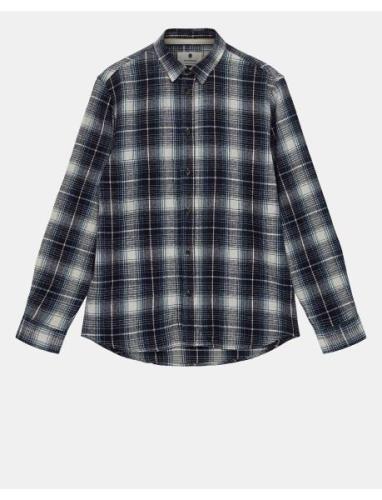 Akleif Flannel Check Shirt Navy Anerkjendt