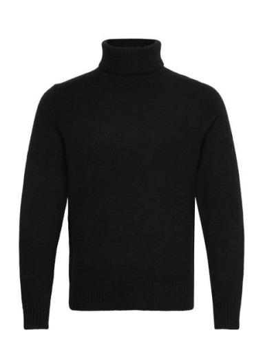 Brushed Roll Neck Jumper Black Superdry