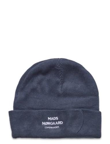 Isak Logo Ambas Beanie Blue Mads Nørgaard