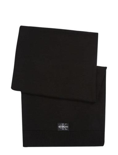 Mono Logo Patch Scarf Black Calvin Klein