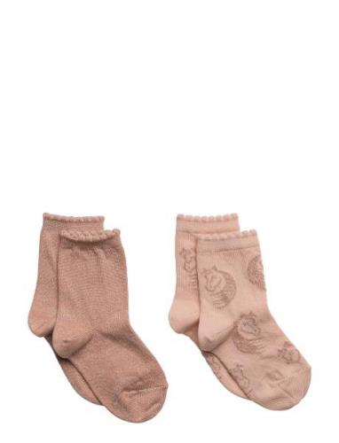 Erina Wool Rib Socks - 3-Pack Pink Mp Denmark