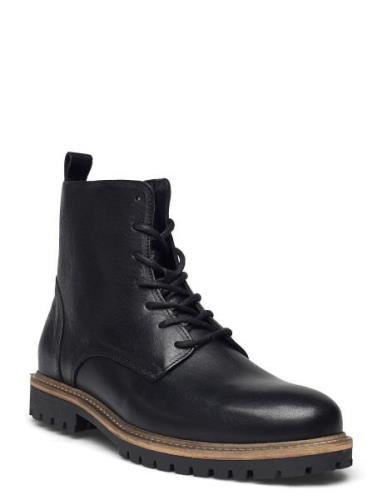 Troy Combat Boot Black Les Deux