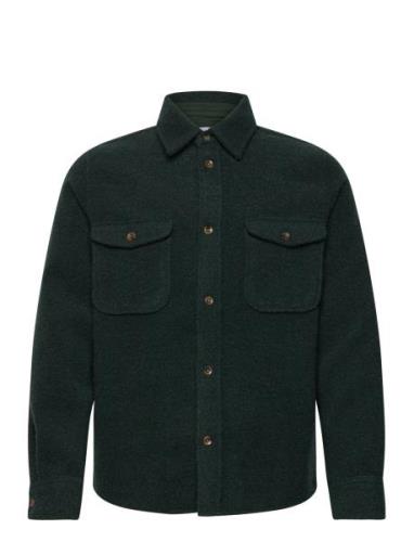 Lennon Bouclé Overshirt Green Les Deux