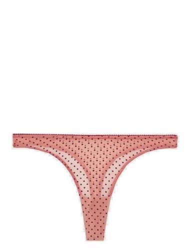 Mesh Thong Pink Understatement Underwear