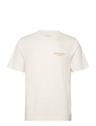 Anf Mens Graphics Cream Abercrombie & Fitch