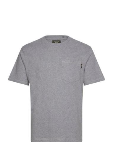 Contrast Stitch Pocket Tshirt Grey Superdry