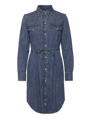 Western Shirt Dress Blue Lee Jeans