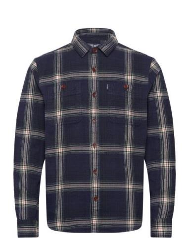 Vintage Check Overshirt Navy Superdry