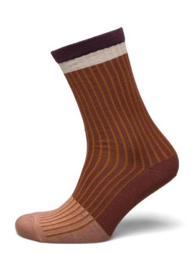 Paula Socks Brown Mp Denmark