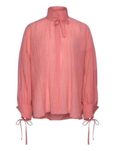 Volume Shirt With Tiebow Pink Stella Nova