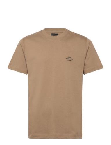 Cotton Jersey Frode Emb Logo Tee Beige Mads Nørgaard