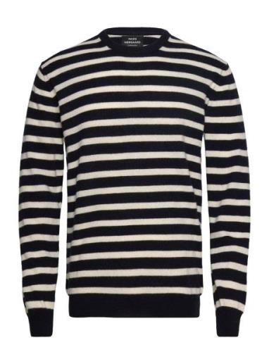 Eco Wool Karsten Stripe Knit Navy Mads Nørgaard