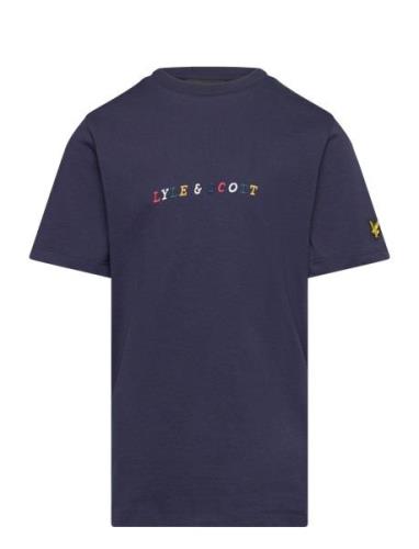 Multi Colour Embroidery T-Shirt Navy Lyle & Scott