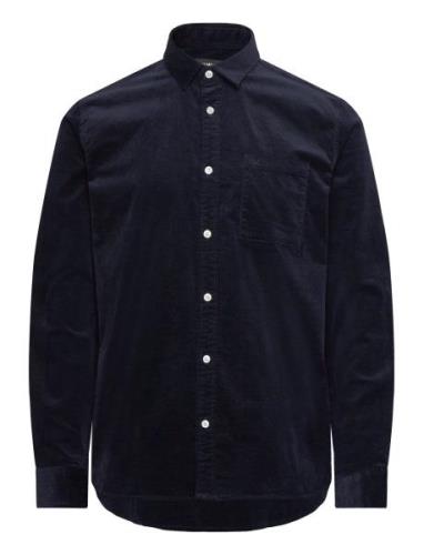 Jeppe Corduroy Shirt Navy Clean Cut Copenhagen