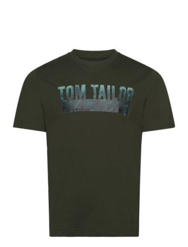 Photo Print T-Shirt Khaki Tom Tailor