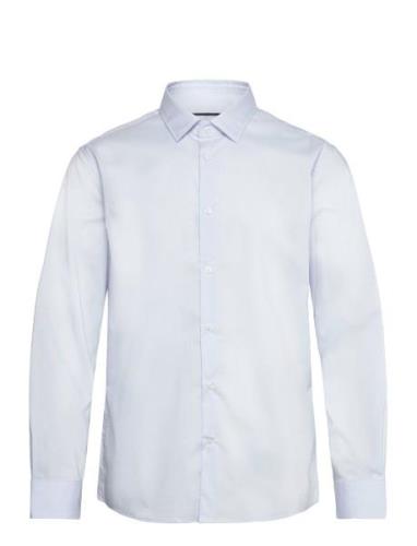 Regular-Fit Stretch Cotton Shirt Blue Mango