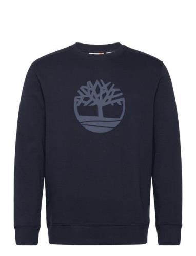 Kennebec River Tree Logo Crew Neck Sweatshirt Dark Sapphire Navy Timbe...