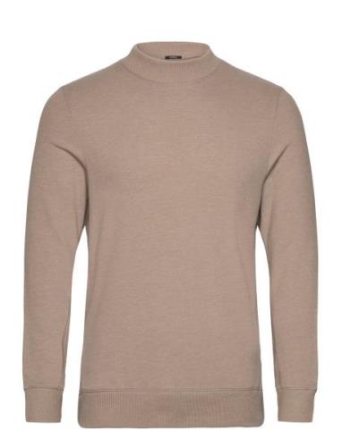 Mens Pullover Lg. Sleeve Crew-Neck Beige Denham