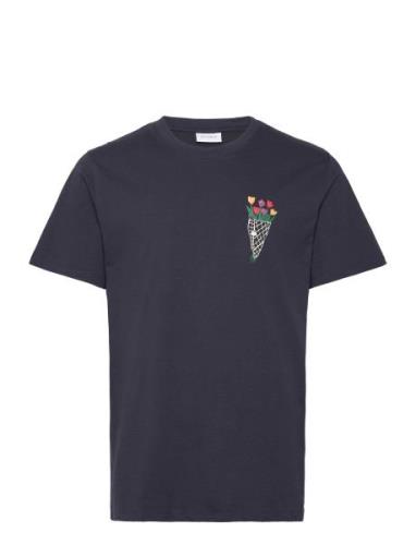 Bouquet T-Shirt Navy Les Deux