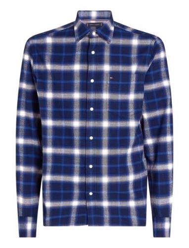 Brushed Shadow Check Rf Shirt Blue Tommy Hilfiger