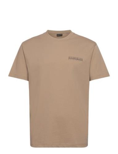 Albula Short Sleeve T-Shirt Beige Napapijri