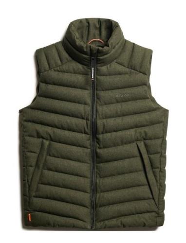 Tweed Fuji Gilet Green Superdry