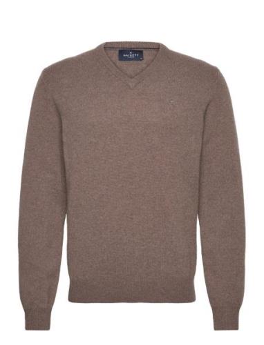 Lambswool V Neck Brown Hackett London