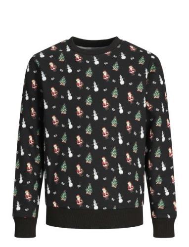 Jjxmas Merry Aop Sweat Crew Neck Jnr Green Jack & J S