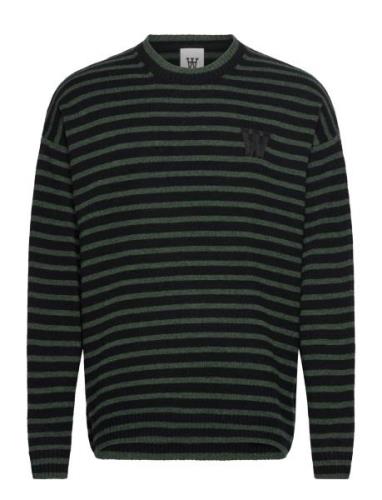 Wwtya Striped Over D Jumper Khaki Double A By Wood Wood