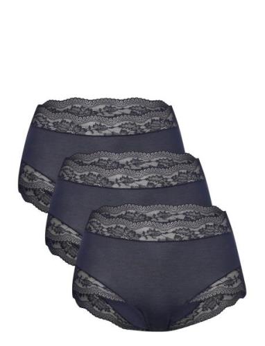 Brief High Lara 3 Pack Navy Lindex