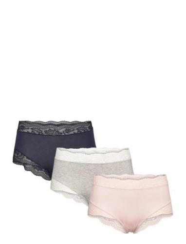 Brief High Lara 3 Pack Pink Lindex