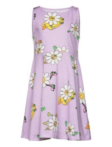 Dress Aop 70S Flower Purple Lindex